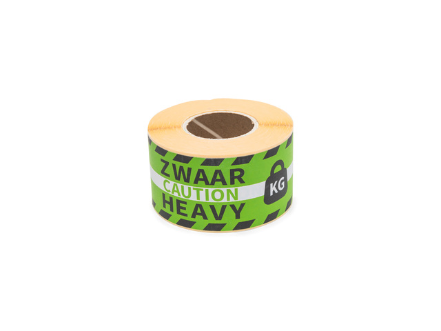 Gevaaretiket Raadhuis 46x125mm rol 250 stuks Heavy caution