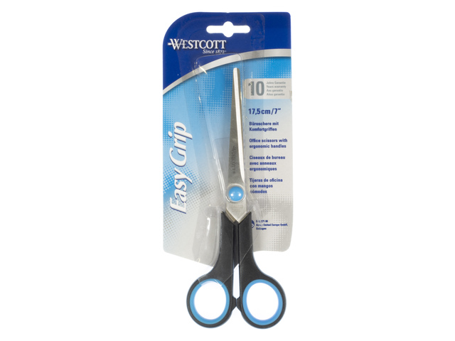 Schaar Westcott Easy Grip 18cm RVS, soft grip