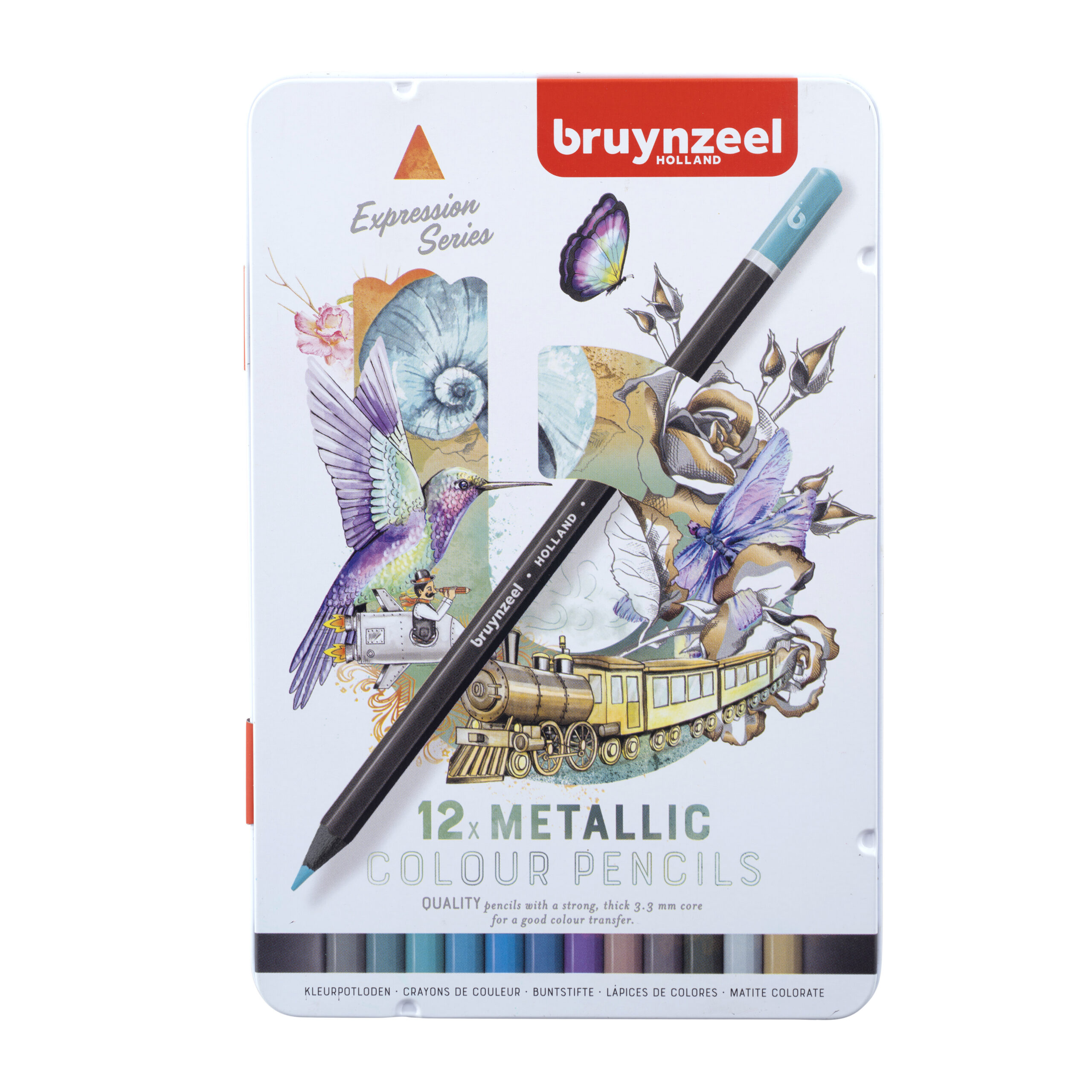 Bruynzeel Expression Kleurpotloden metallic tinten blik 12