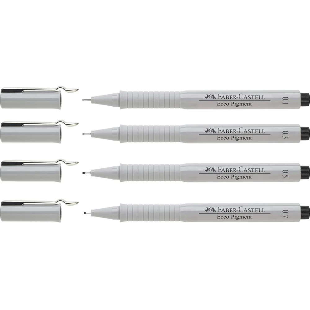Tekenpen Faber castell Ecco Pigment zwart