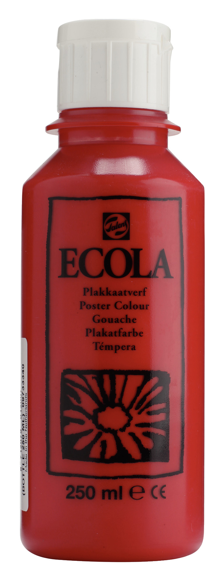 Ecola Plakkaatverf Fles 250 ml Scharlaken 334