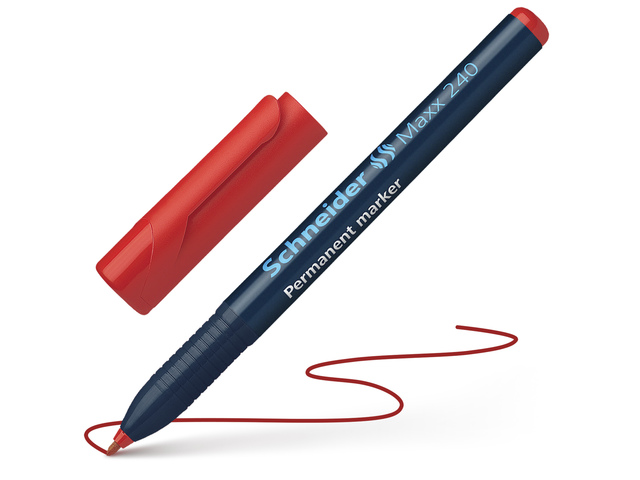 Marker Schneider Maxx 240 permanent, ronde punt rood