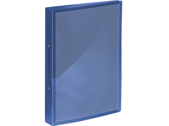 Presentatieringband PP Kangaro 25mm transparant blauw 2 rings