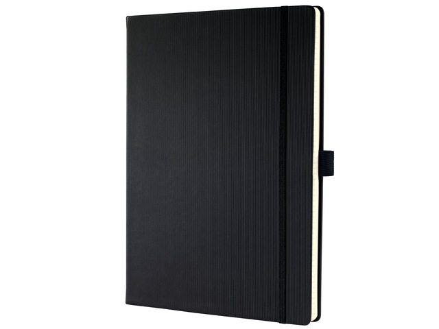 Notitieboek Conceptum Pure A4+ zwart 5mm ruit HC 194pag 80gr - SI-CO115