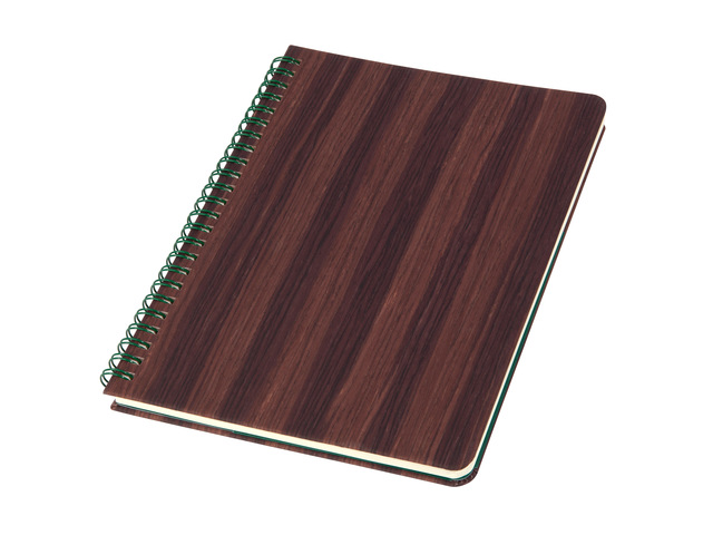 Notitieboek Conceptum A5 spiraal hout punt-gelijnd 160p