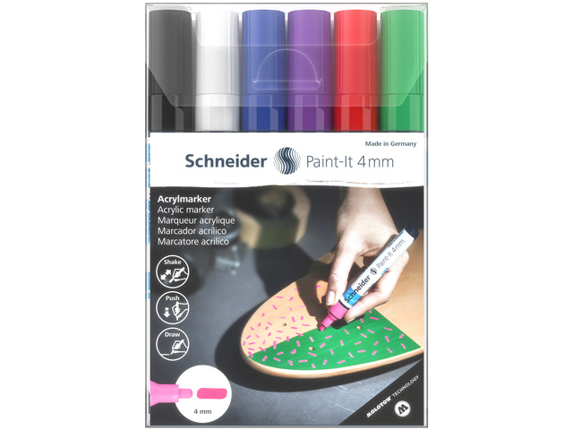Acryl Marker Schneider Paint-it 320 4mm etui 6st. - S-120295