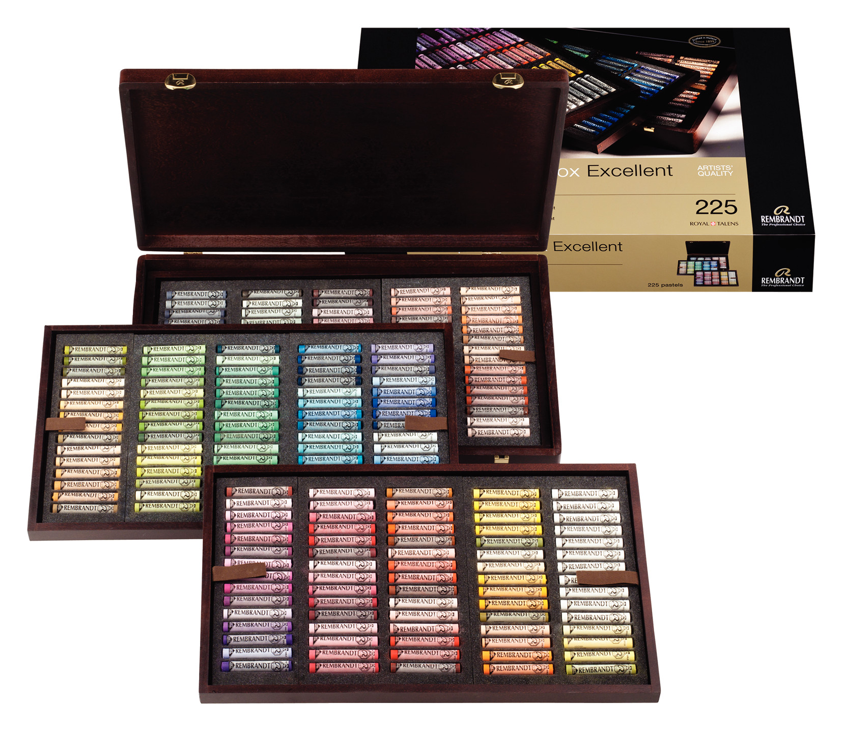 Rembrandt Soft pastel houten kist set Excellent | 225 hele pastels