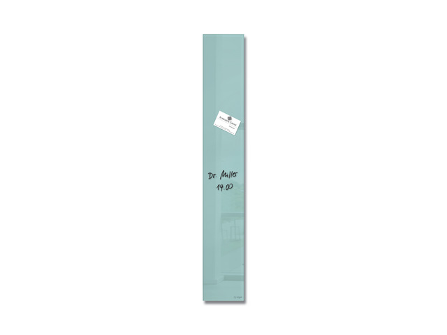 Glasmagneetbord Sigel aqua- marijn 120x780x15mm 2 magn