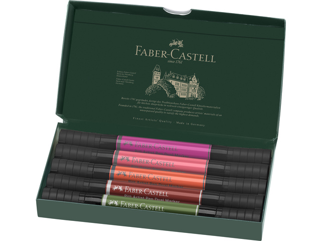 Tekenstift FC Pitt Artist duo marker Flowers etui 5st.