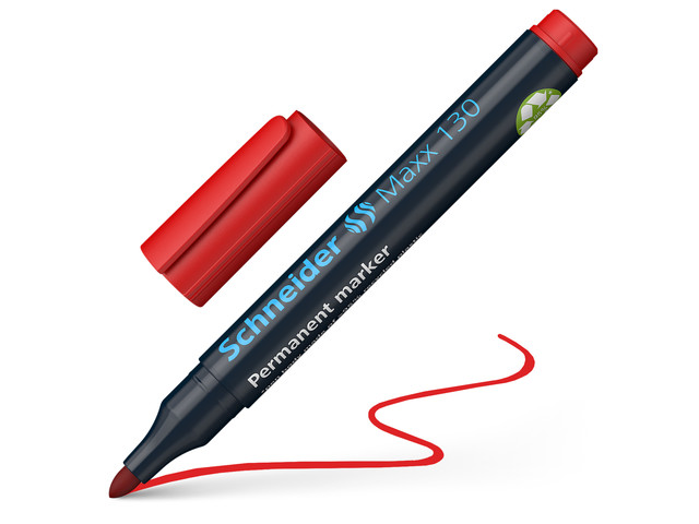 Marker Schneider Maxx 130 permanent, ronde punt rood - S-113002
