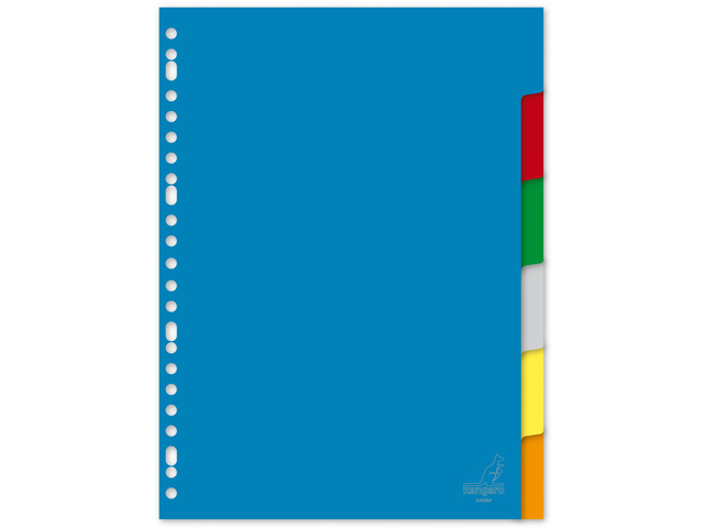 Tabblad Kangaro A4 blanco PP 120 micron 23r. 6dlg ass. t