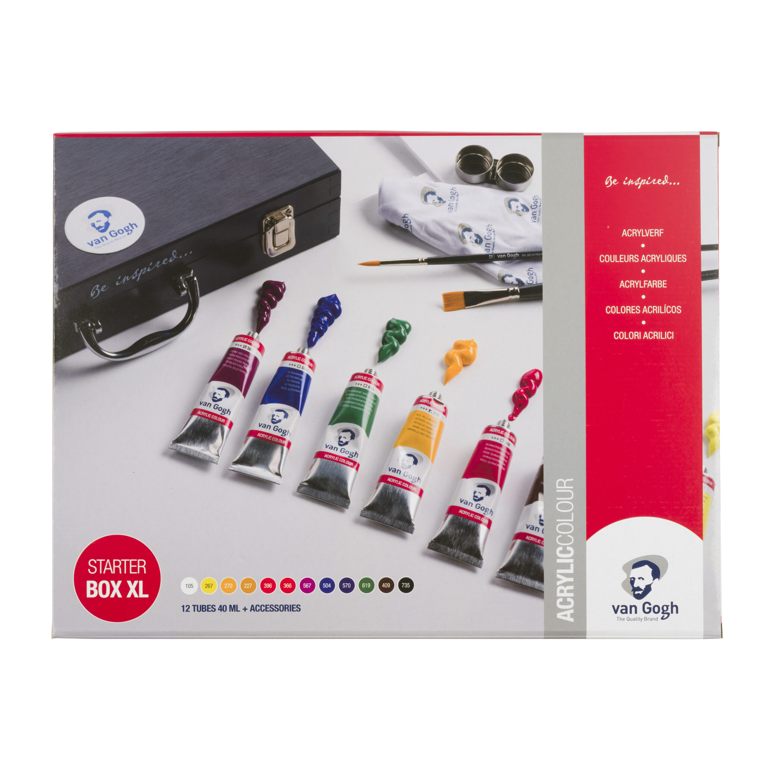 Van Gogh acrylverf startersbox XL | 12 x 40 ml + accessoires