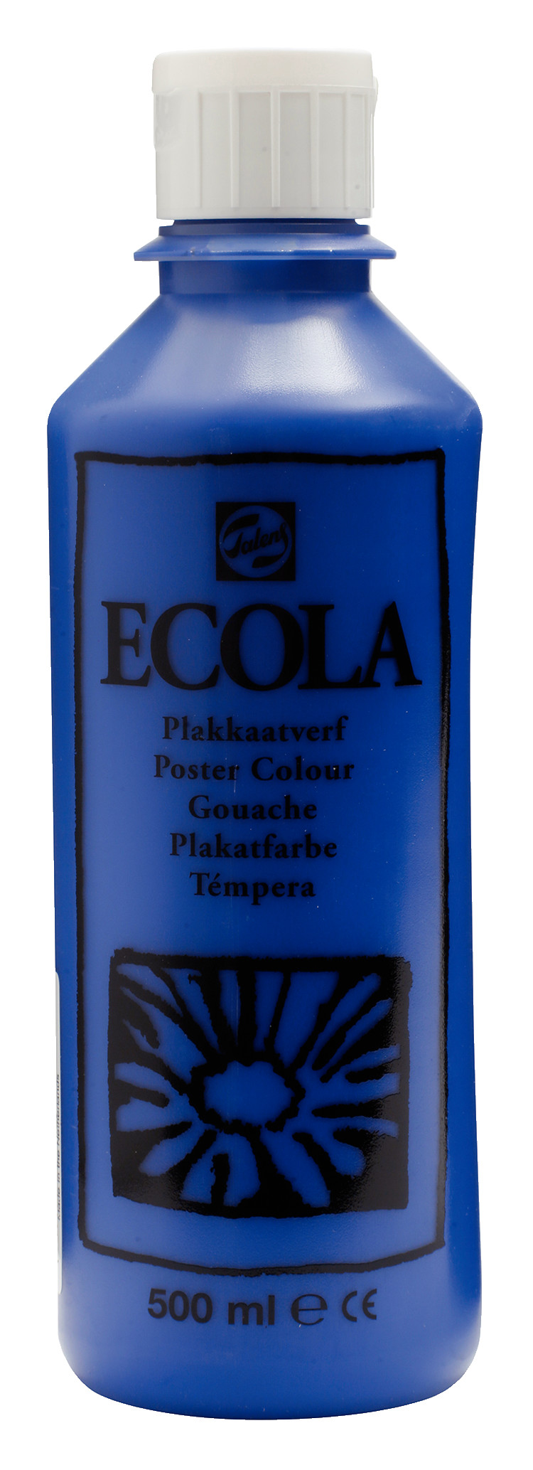 Ecola Plakkaatverf Fles 500 ml Donkerblauw 502
