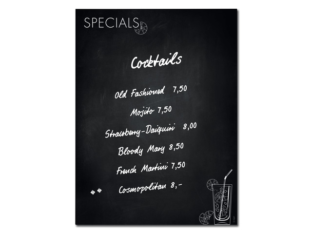 Glasmagneetbord Sigel Happy Hour mat 900x1200mm 2 magneten