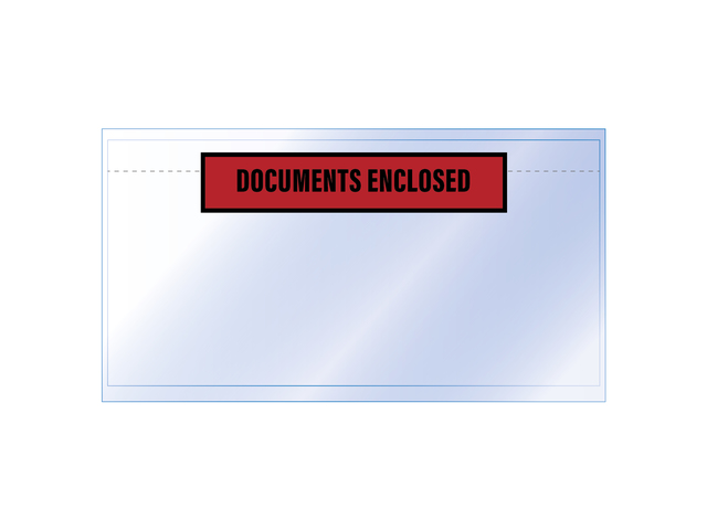 Paklijstenv. Raadhuis 225x122 DL 50 micron doc. enclosed 100 - RD-310302-100