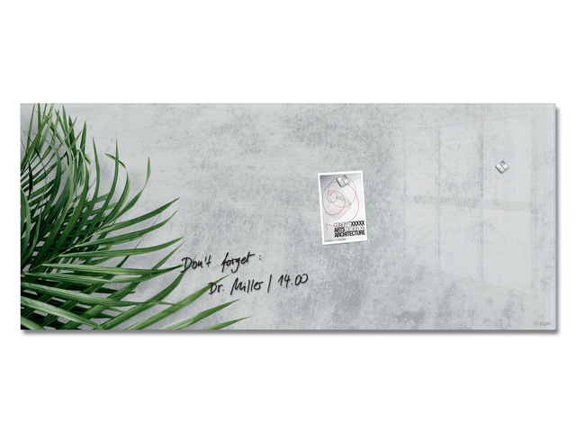Glasmagneetbord Sigel plant 1300x550mm 2magn.+bevestigings
