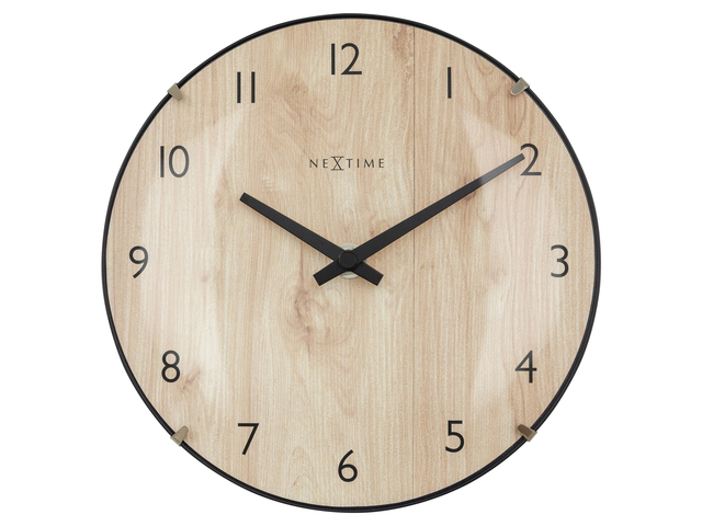 Tafelklok NeXtime Edge Wood Edge Wood Mini 20 cm licht hou