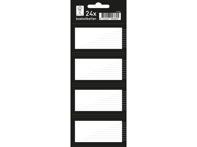 Boeketiket 24 stuks zwart