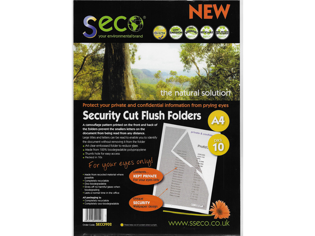 L-map Seco privacy A4 transp 100 mic 10 stuks bio-