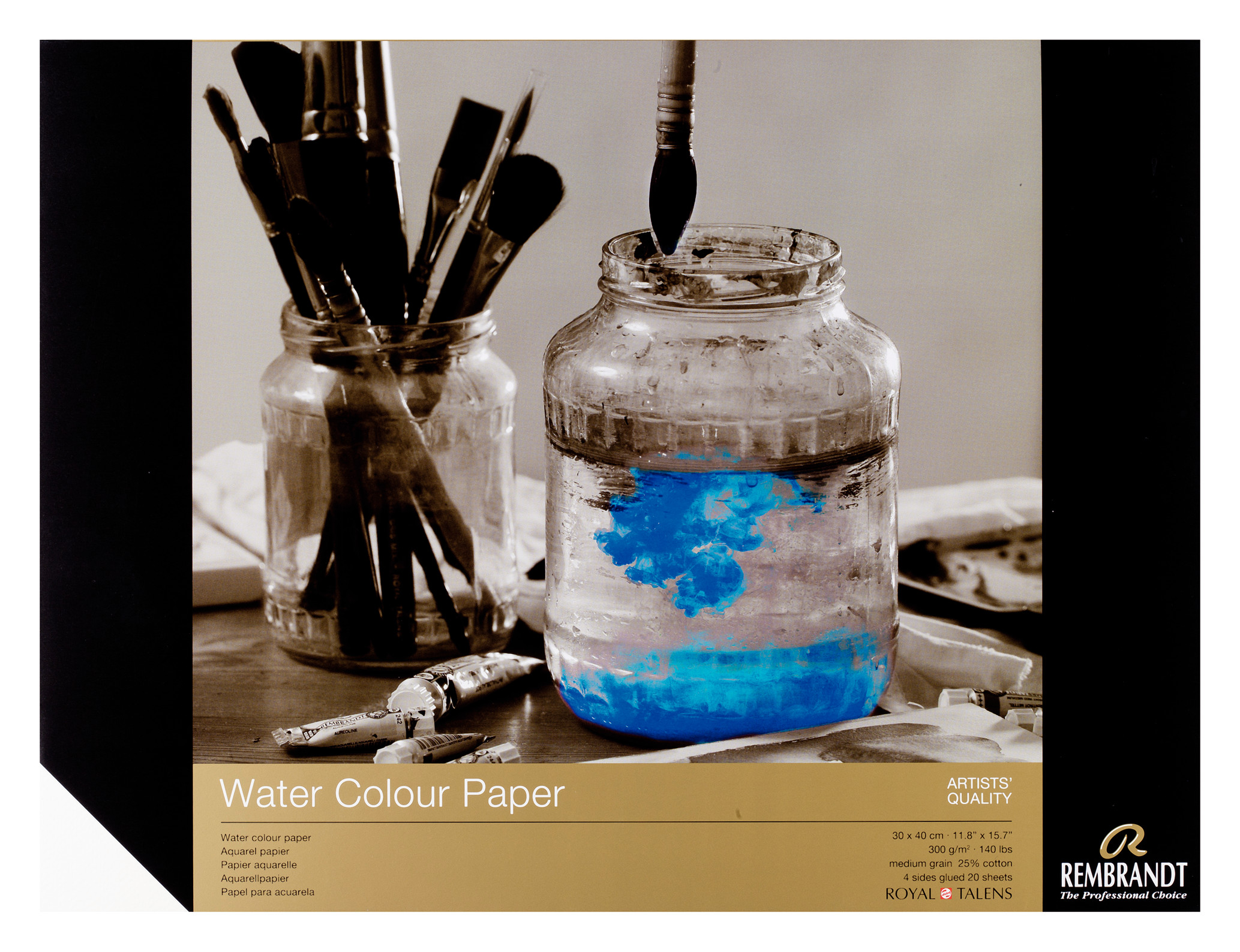 Rembrandt Aquarelpapier (25% katoen) | 30 x 40 cm, 300 g, 20 vellen
