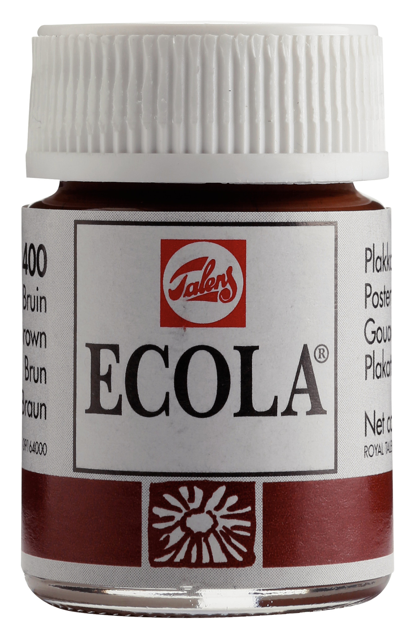 Ecola Plakkaatverf Fles 16 ml Brown 400