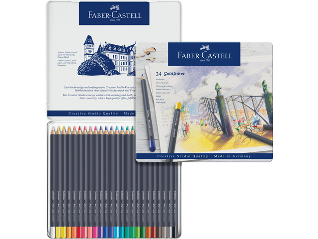 Kleurpotlood Faber-Castell Goldfaber etui à 24 stuks