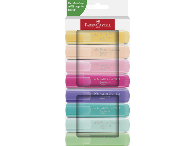 Tekstmarker FC 46 Pastel 8st. blush, roze, lila, turquoise,