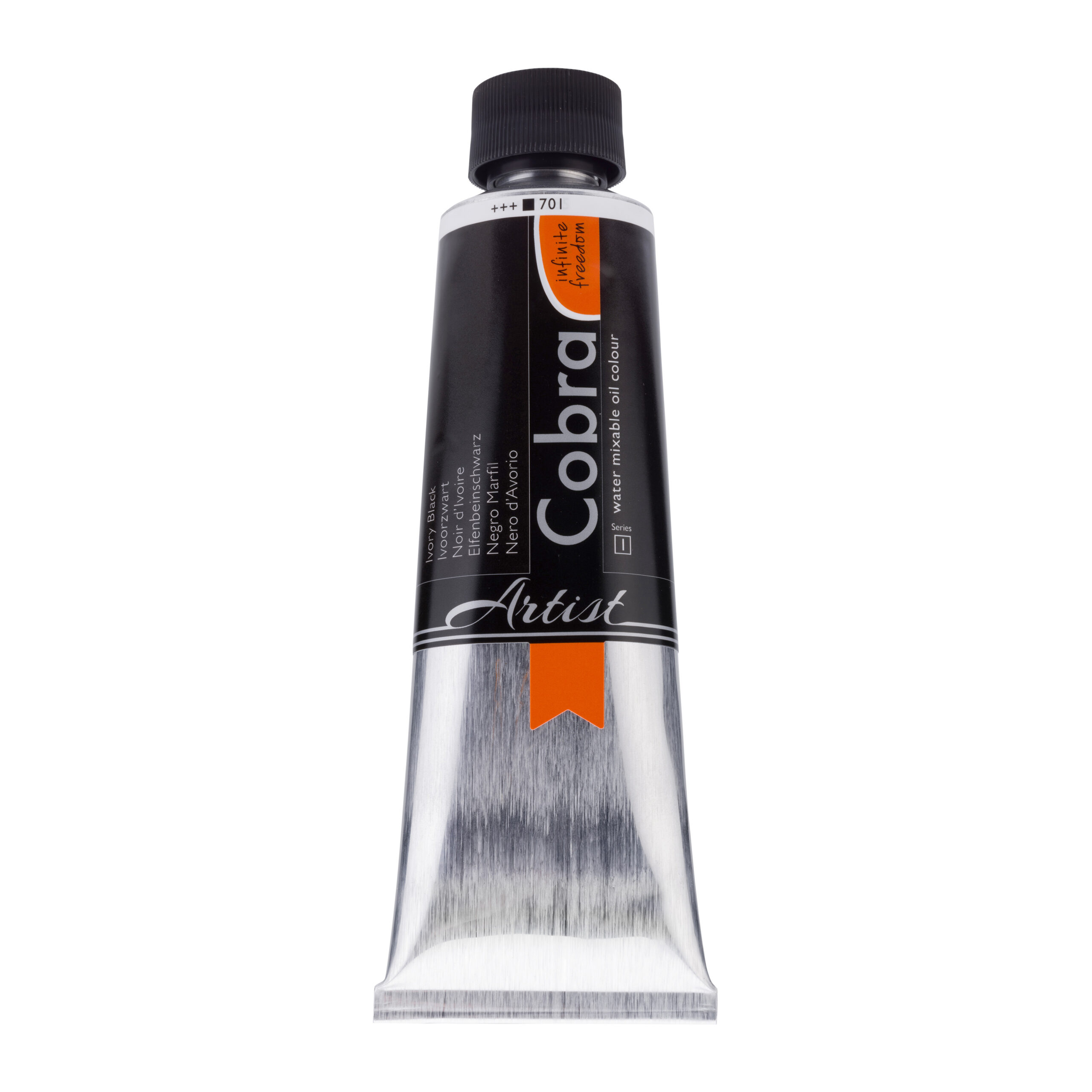 Cobra Artist Water Vermengbare Olieverf Tube 150 ml Ivoorzwart 701