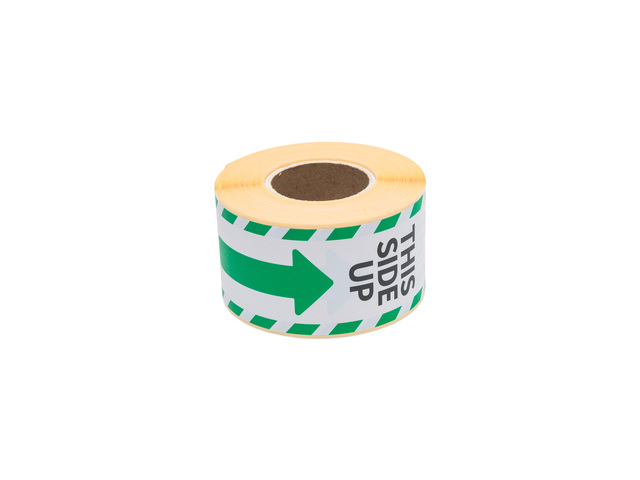 Gevaaretiket Raadhuis 46x125mm rol 250 stuks This side up