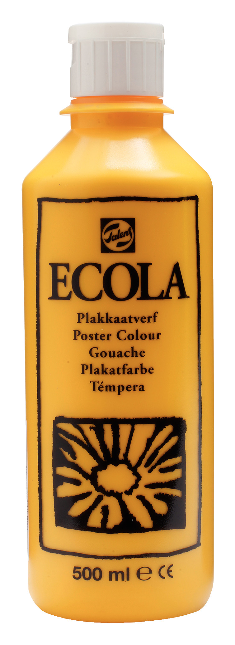 Ecola Plakkaatverf Fles 500 ml Donkergeel 202