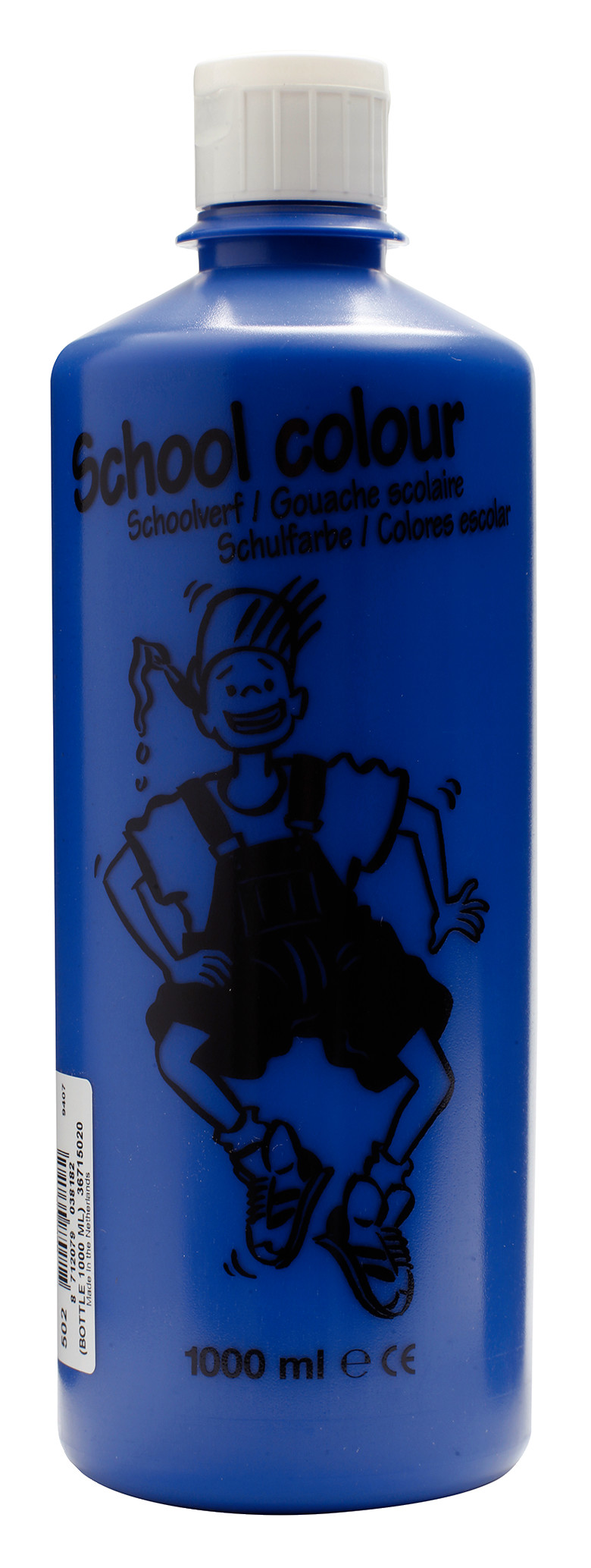 Talens Schoolverf Fles 1000 ml Donkerblauw 502