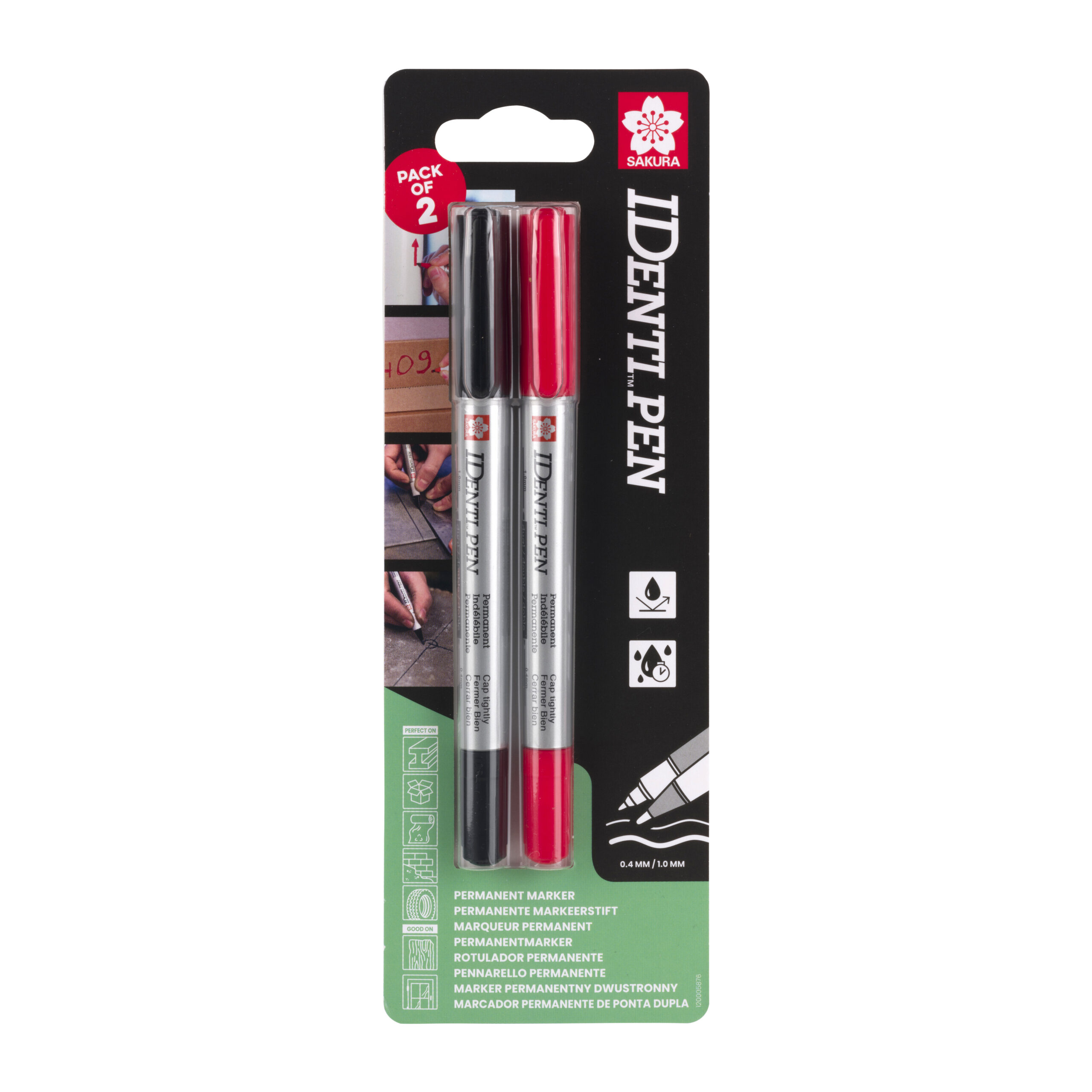 Sakura IDenti-Pen set | zwart + rood