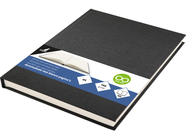 Dummyboek Kangaro A5 blanco zwart linnen kaft