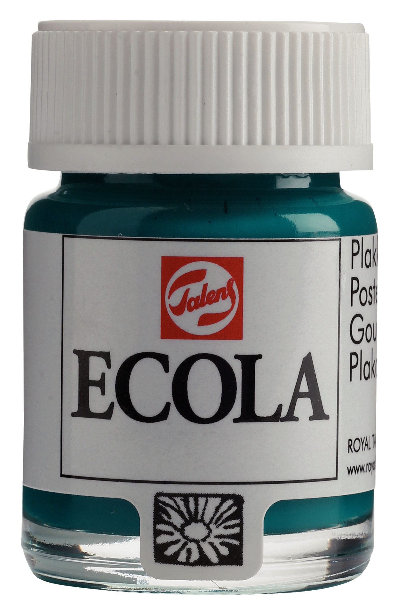 Ecola Plakkaatverf Fles 16 ml Donkergroen 602