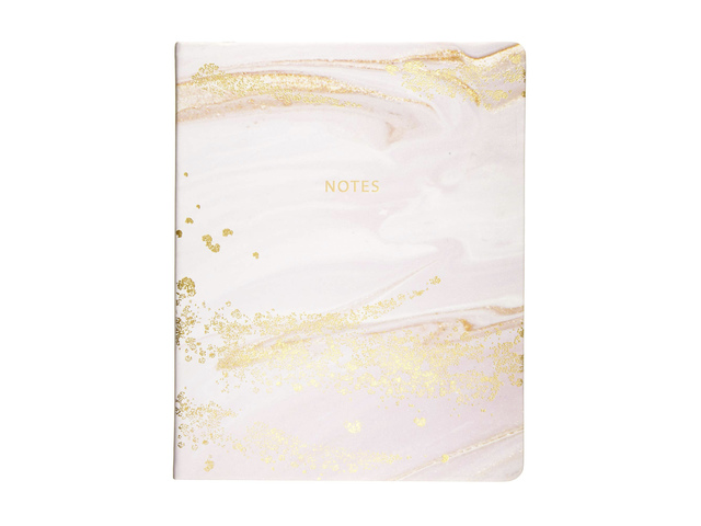 Notitieboek Eccolo Pink Marble lijn ca.20x25cm 80gr. 256pag.