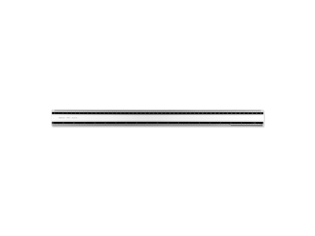 Liniaal Aristo 50cm aluminium met rubber inleg
