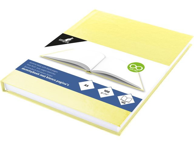 Dummyboek Kangaro A5 blanco hard cover 80 blad 100grs geel
