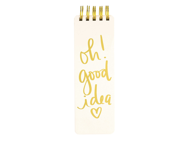 Notitieblok Eccolo DL spiraal Beige lijn ca. 8x23cm 100gr.