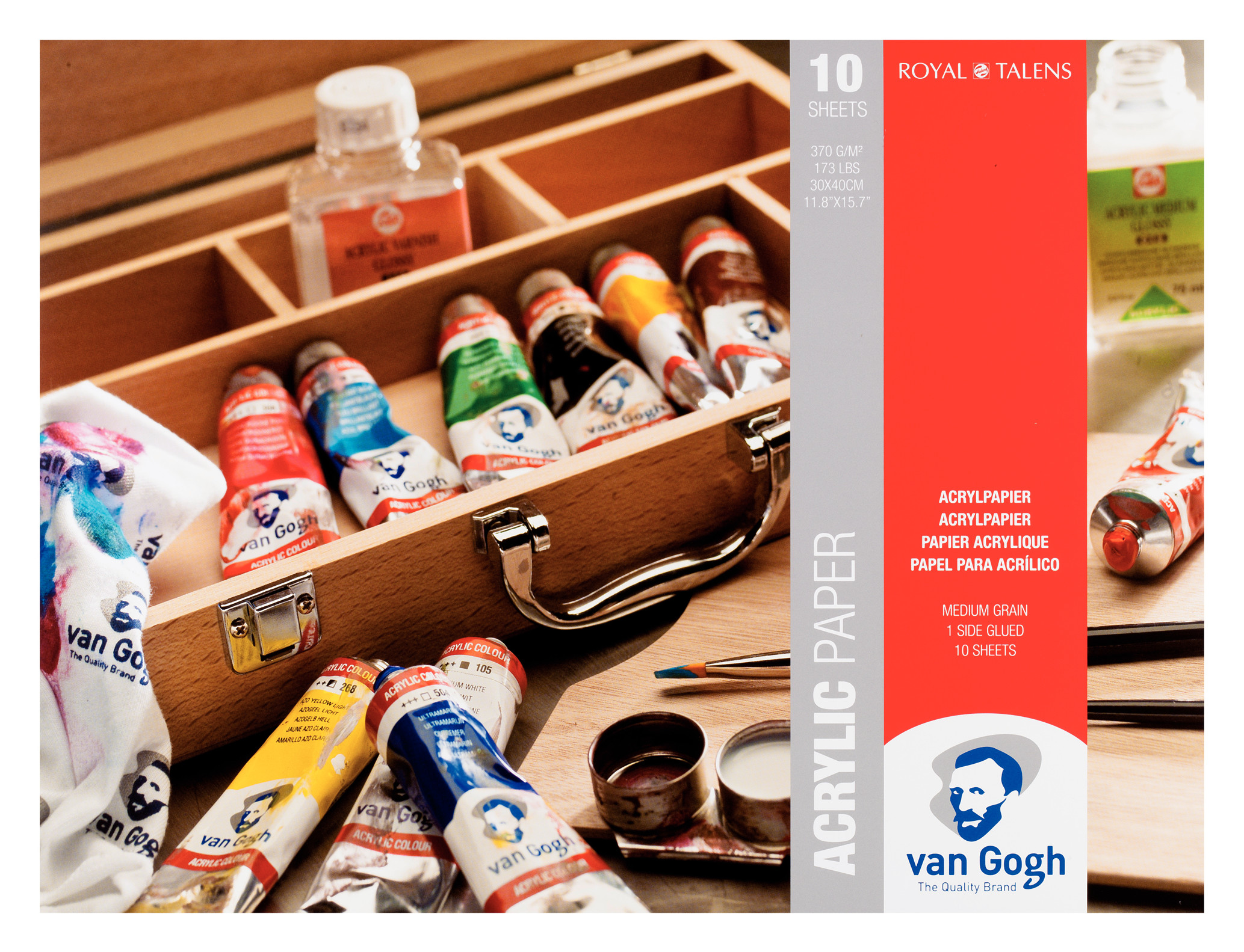 Van Gogh Blok met acrylverfpapier 10 vellen 370 g formaat 30 x 40 cm