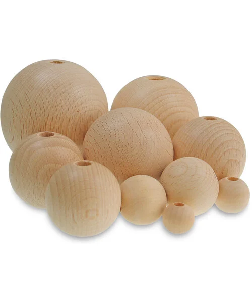 Houten ballen geboord 35mm,