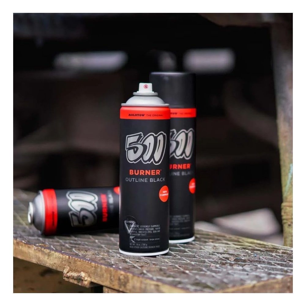Molotow - Burner 500ml Spray Can Outline Black