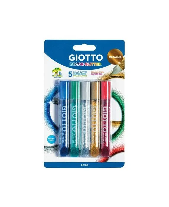 GIOTTO Glitter Glue Metallic (5×10,5 ml)